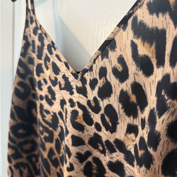 All Saints Hera Leopard Print 2-In-1 Midi Dress - Picture 7 of 14